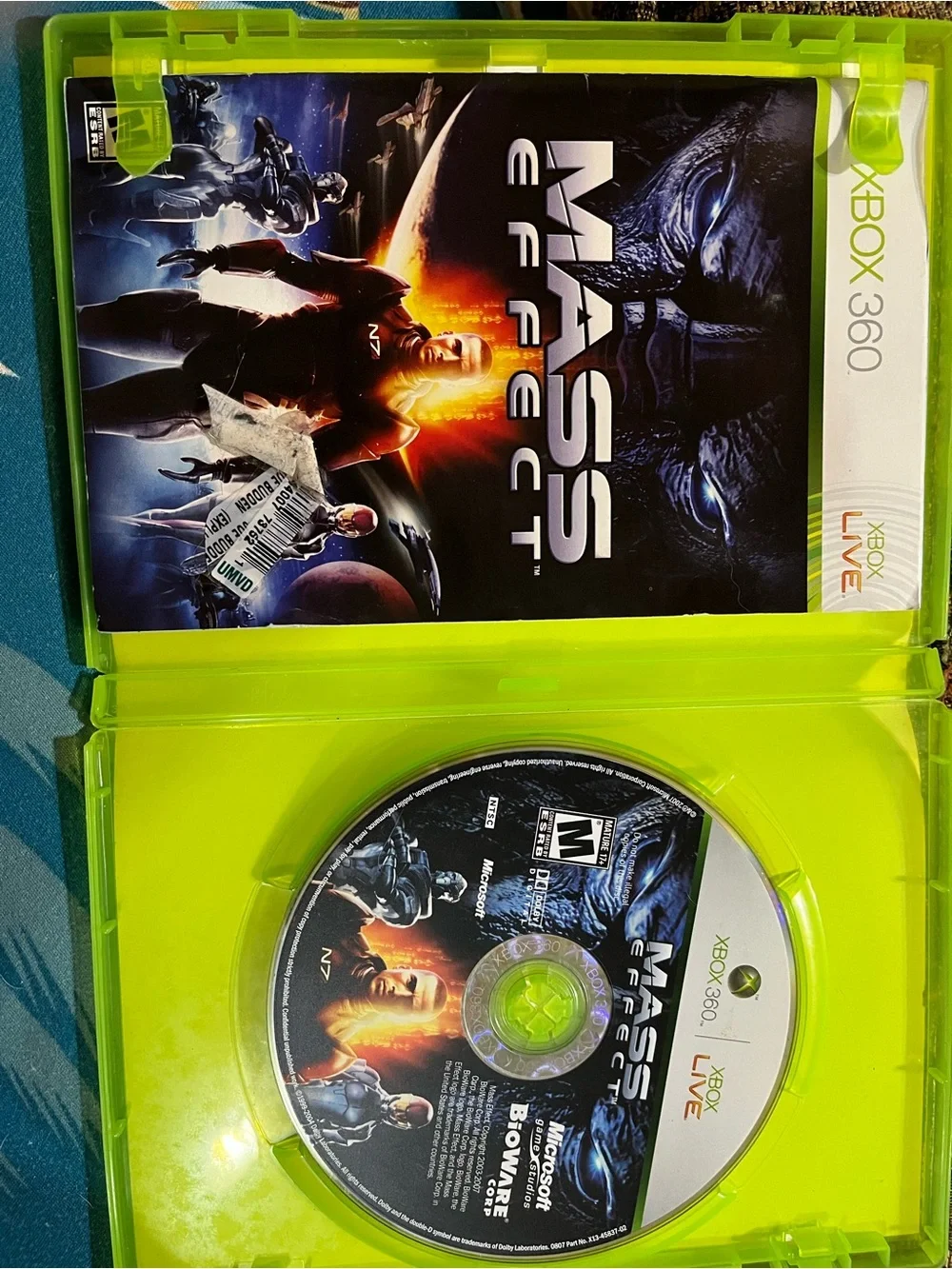 Microsoft Xbox 360 Mass Effect – Black & Green Case Artwork